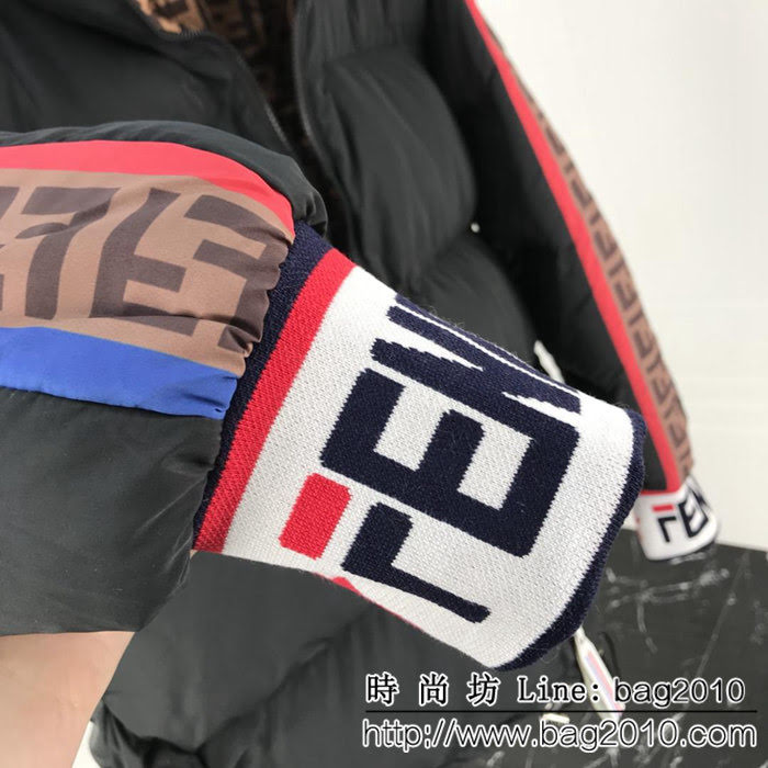 FENDI芬迪 18專櫃同步秋冬新款 全方位FF圖案 立體羽絨棉服 情侶款 ydi2213